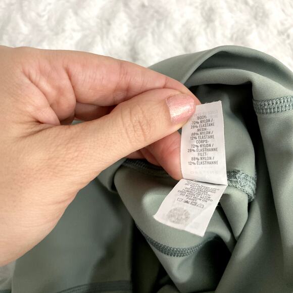 Aerie Offline Sage Green Mesh Panels Goals High Rise Athletic 7/8 Leggings S - Picture 6 of 9